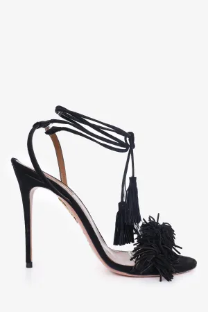 Aquazzura Black Suede 'Sexy Thing' Size 40