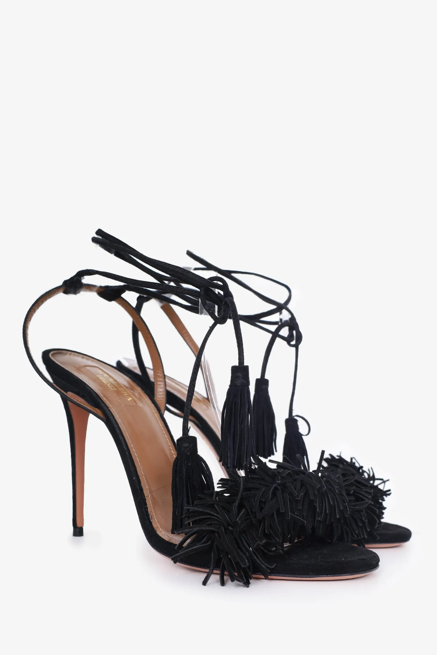 Aquazzura Black Suede 'Sexy Thing' Size 40