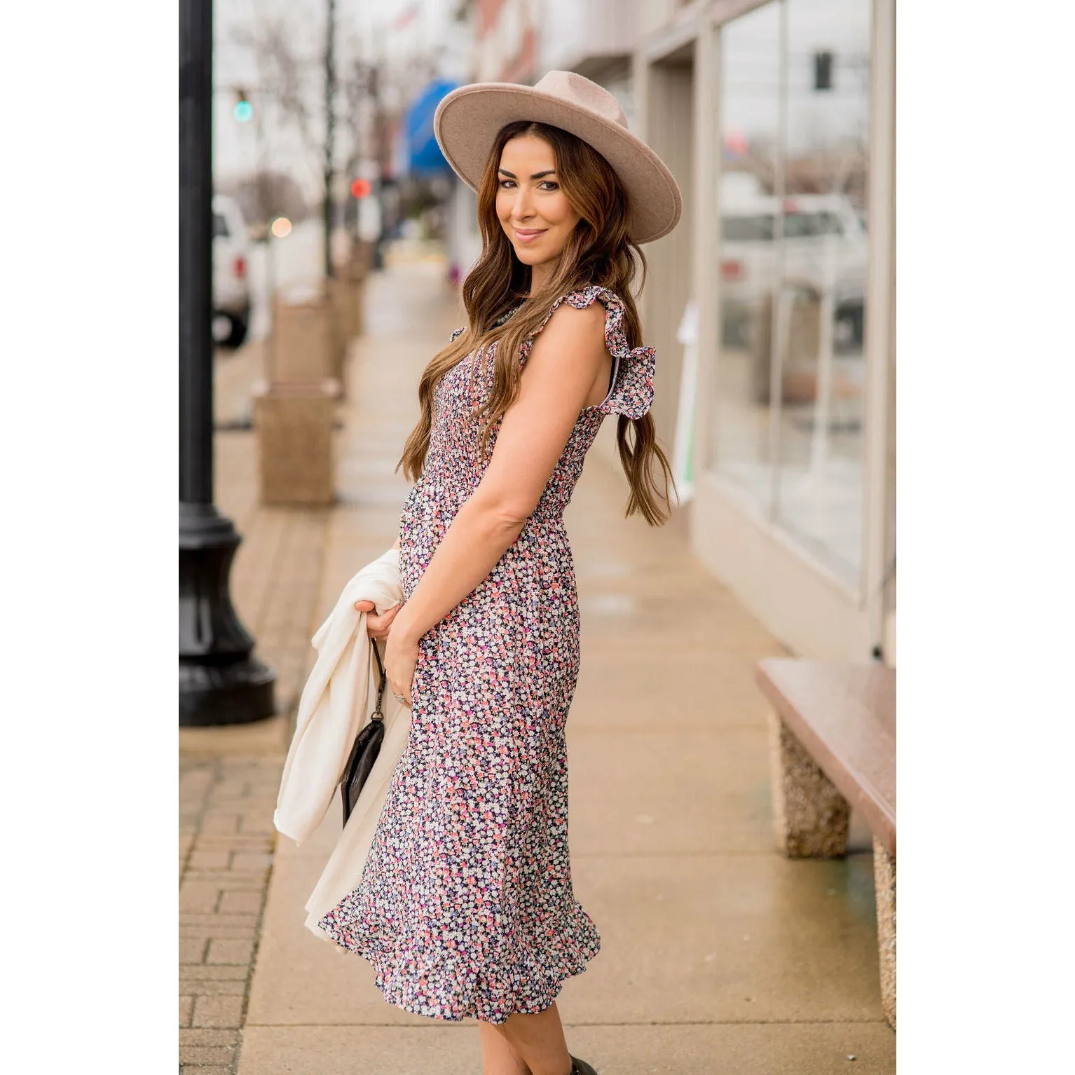 Blooming Floral Midi Dress