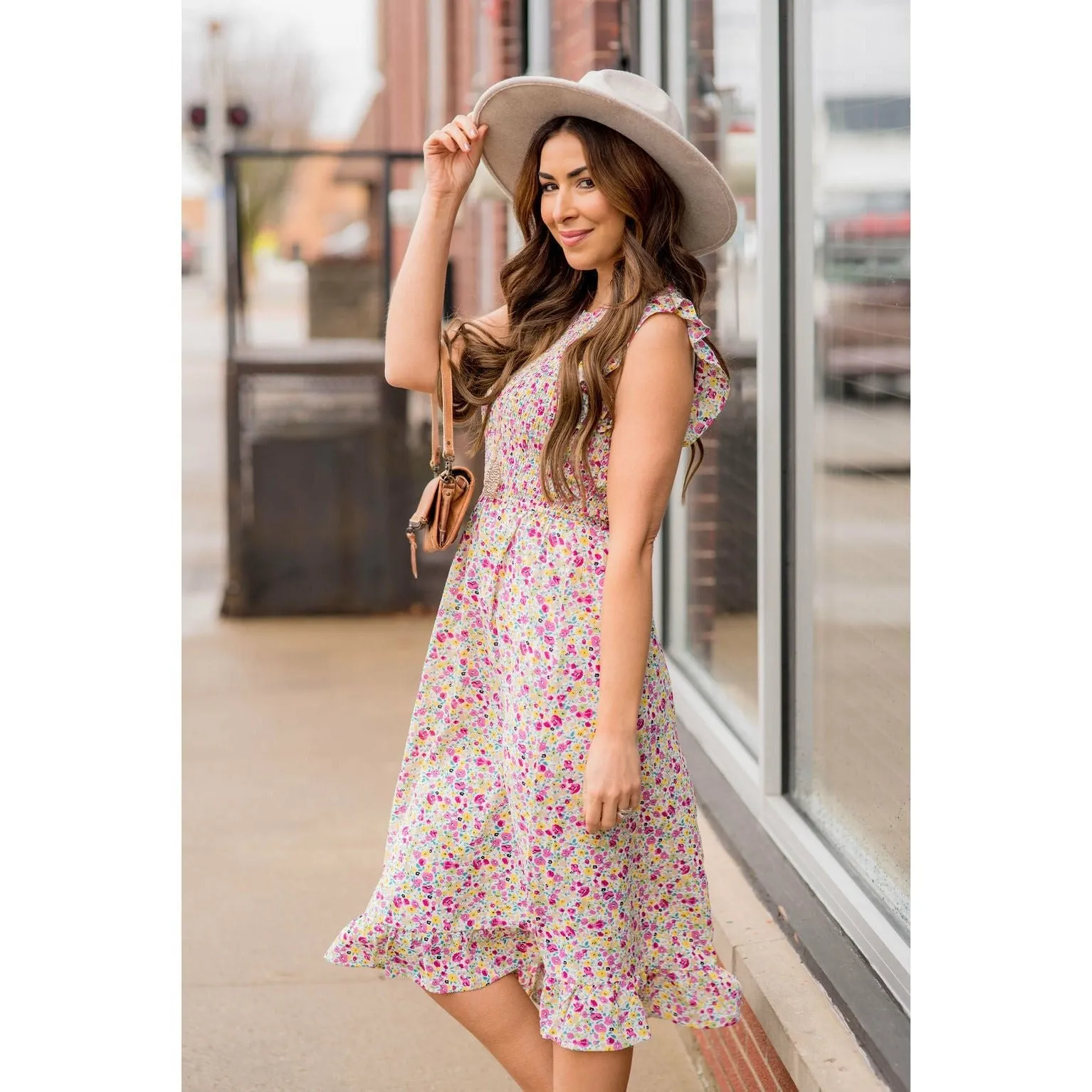 Blooming Floral Midi Dress