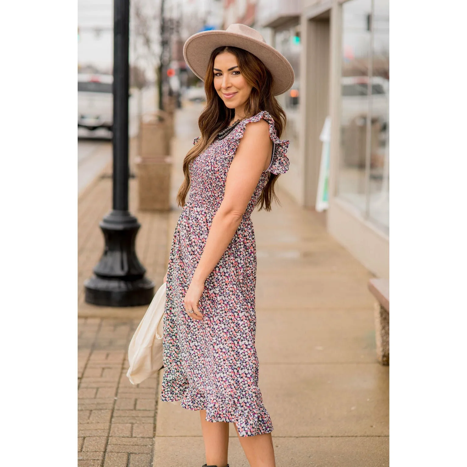 Blooming Floral Midi Dress