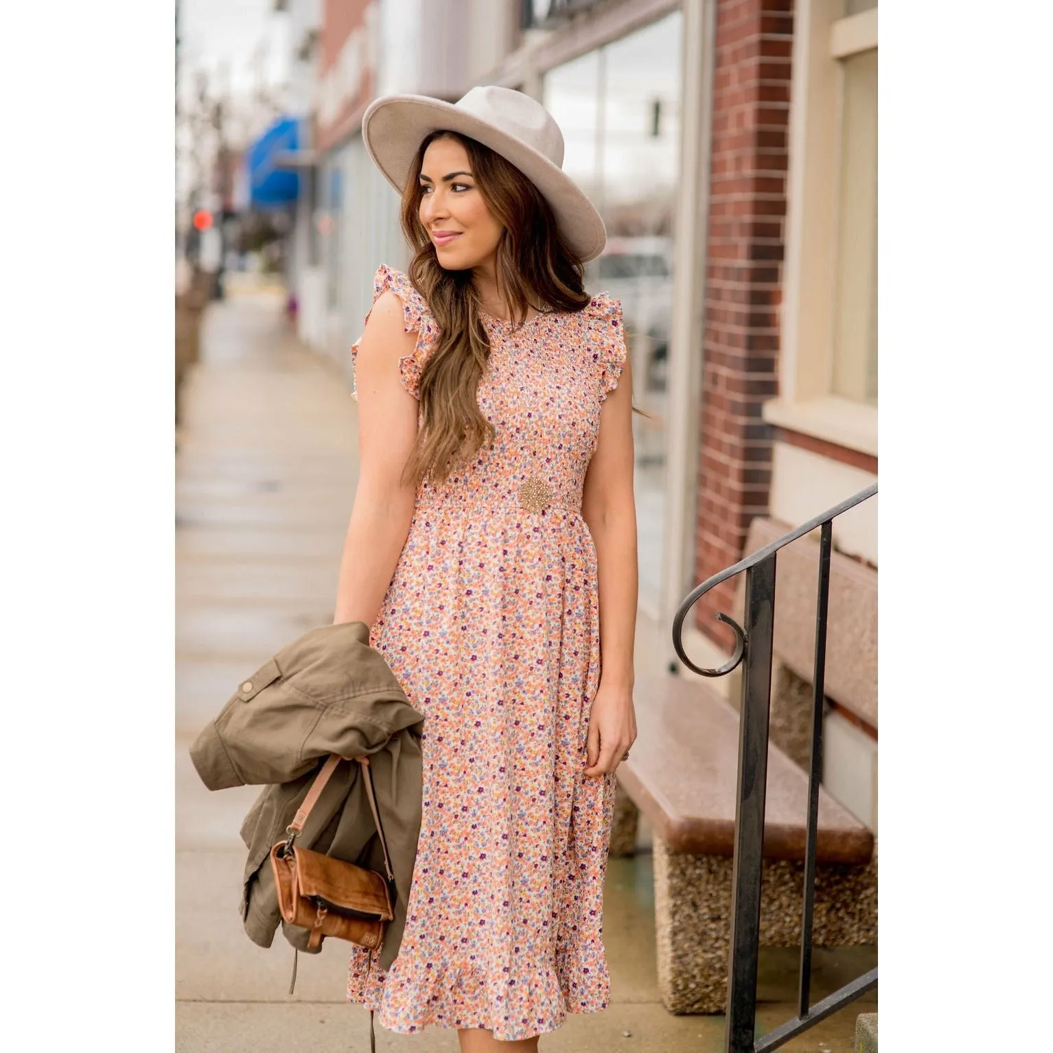 Blooming Floral Midi Dress