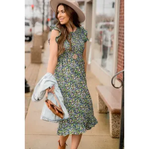 Blooming Floral Midi Dress