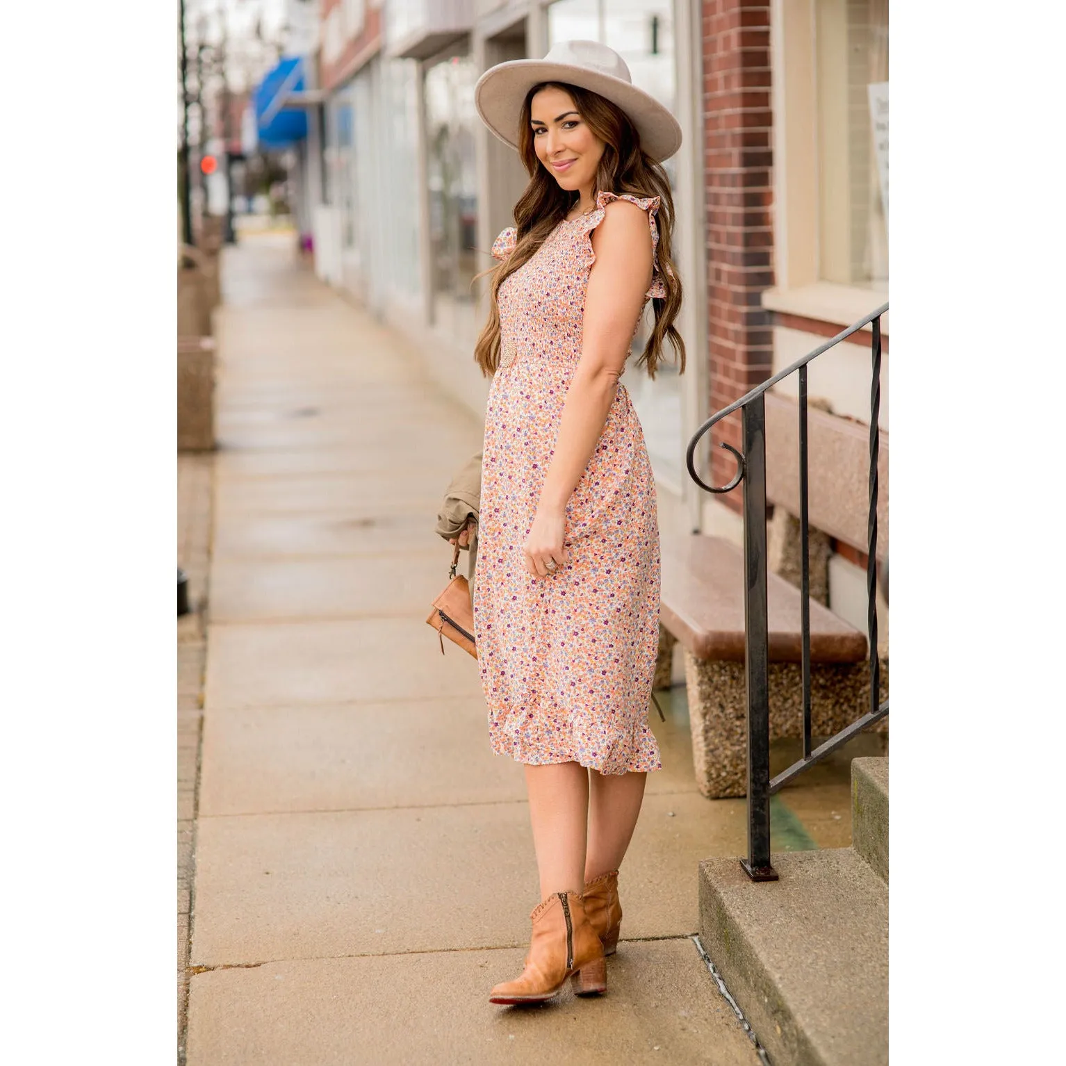 Blooming Floral Midi Dress