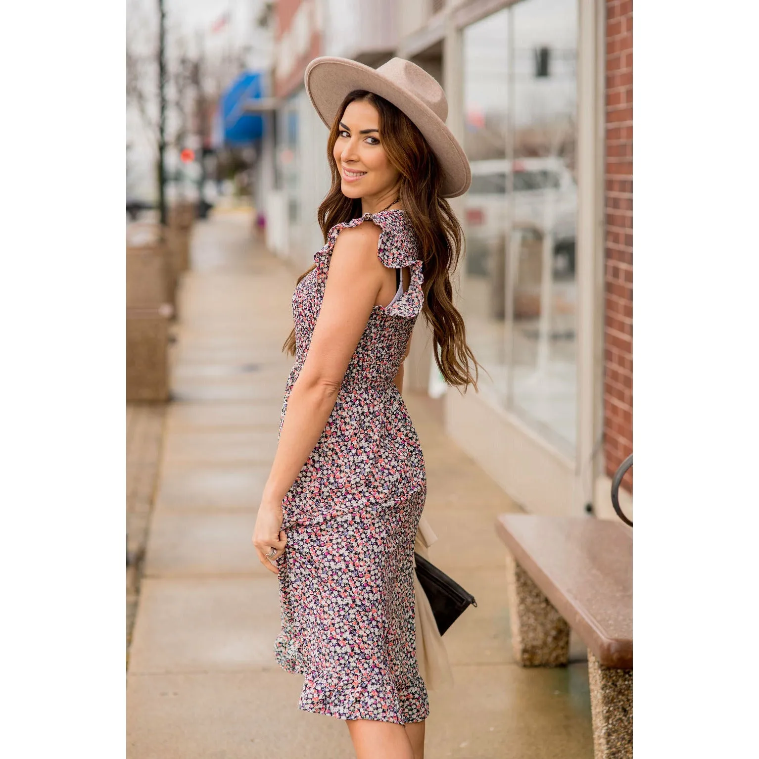 Blooming Floral Midi Dress