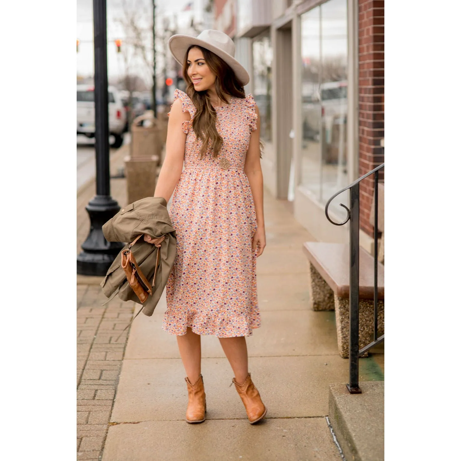 Blooming Floral Midi Dress