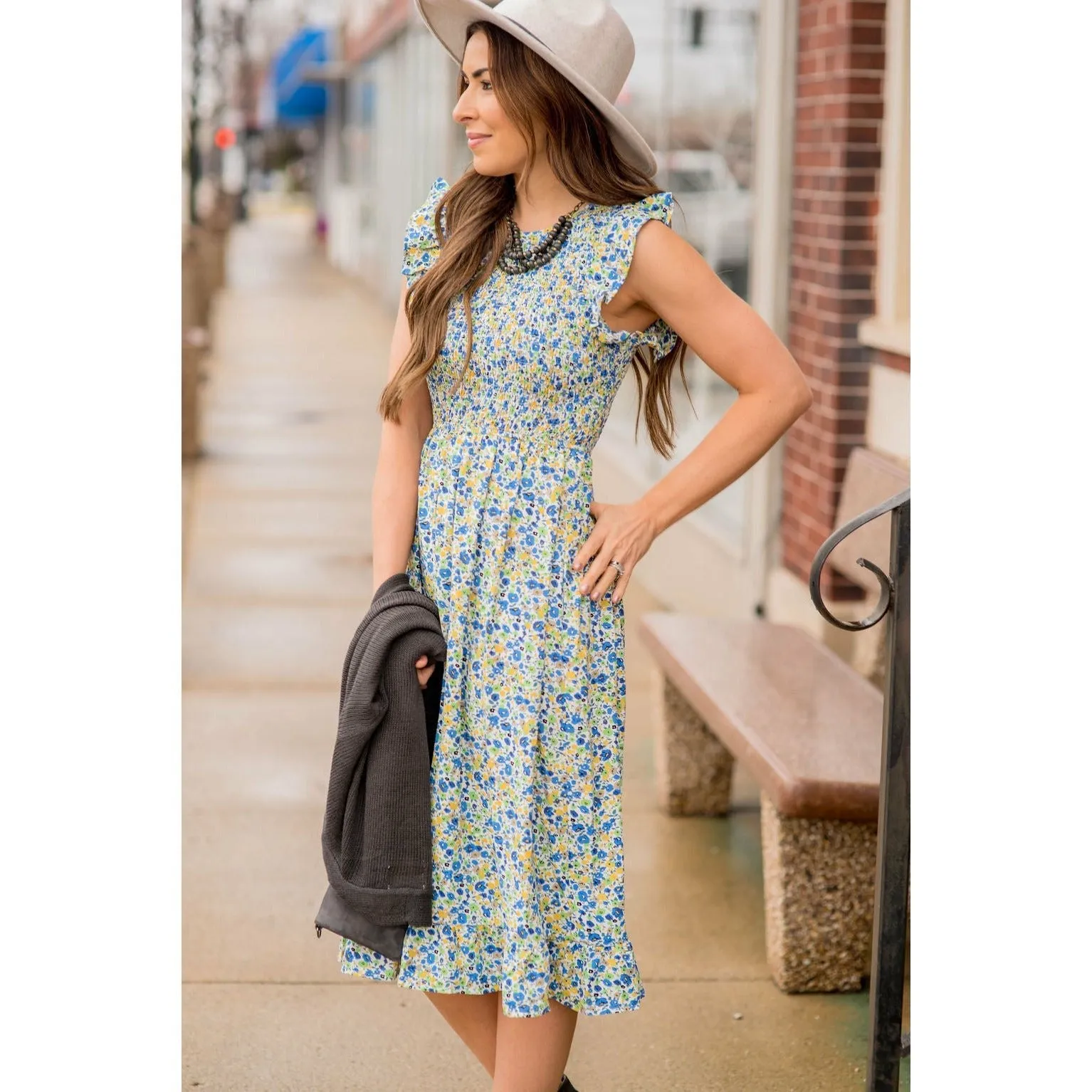 Blooming Floral Midi Dress