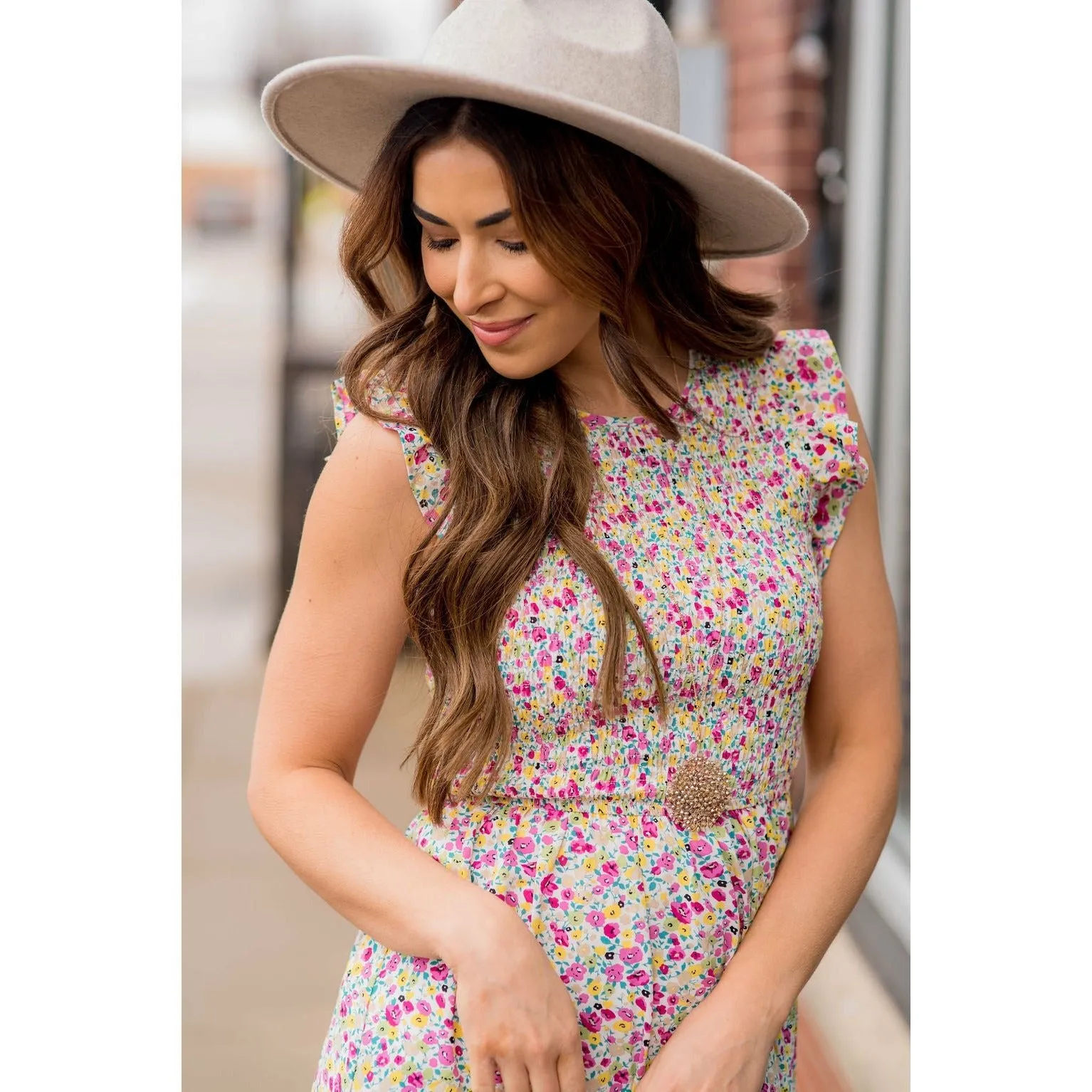 Blooming Floral Midi Dress