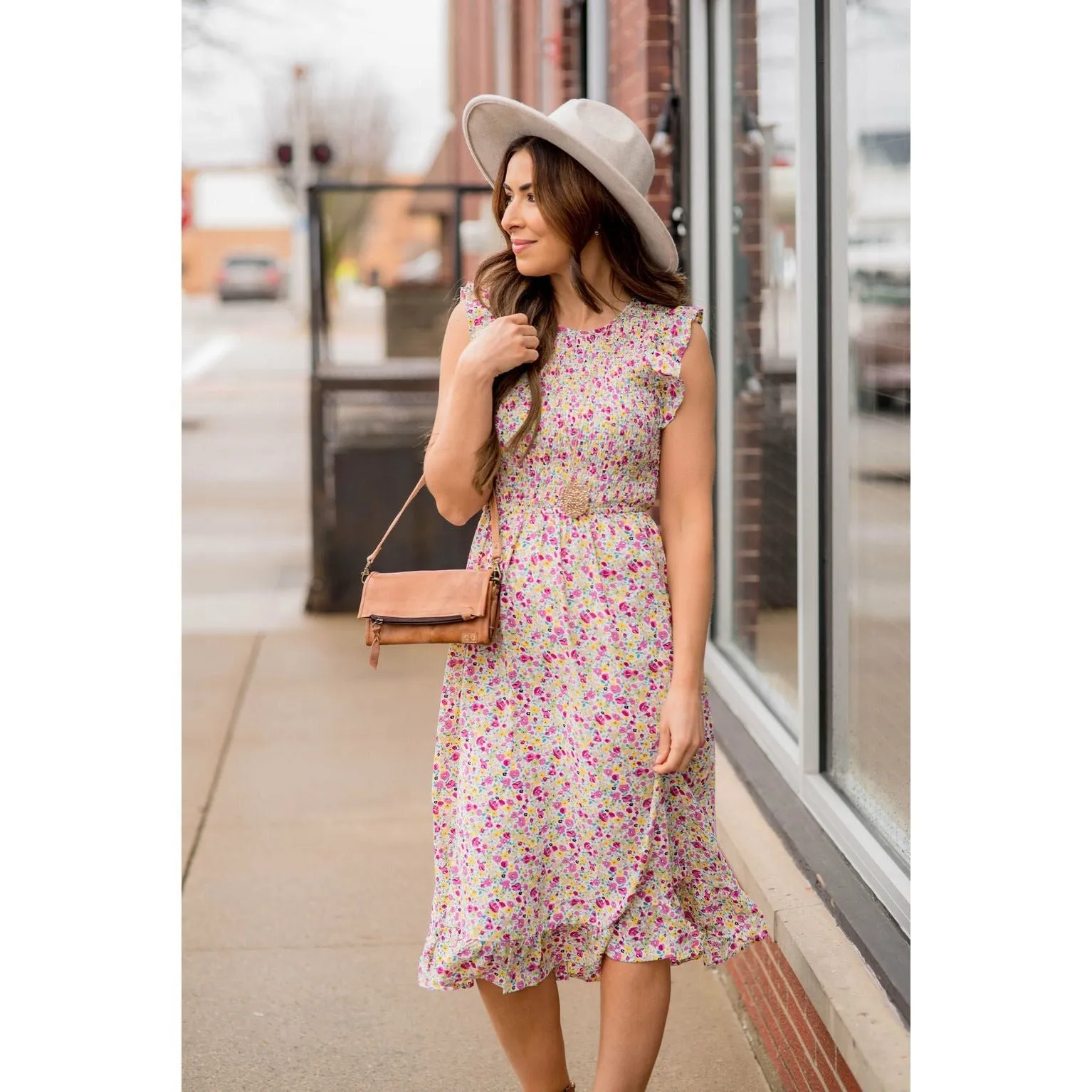 Blooming Floral Midi Dress