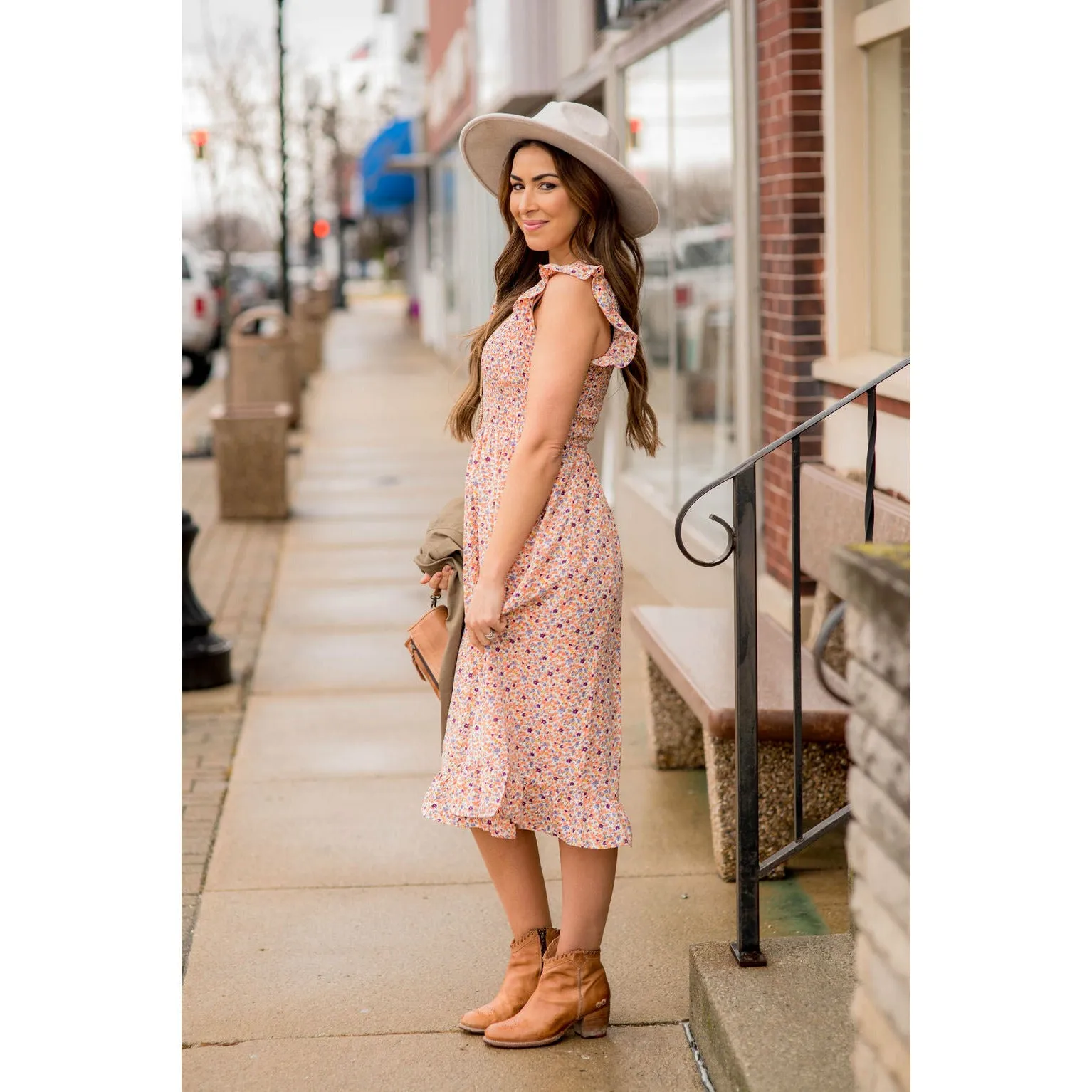 Blooming Floral Midi Dress