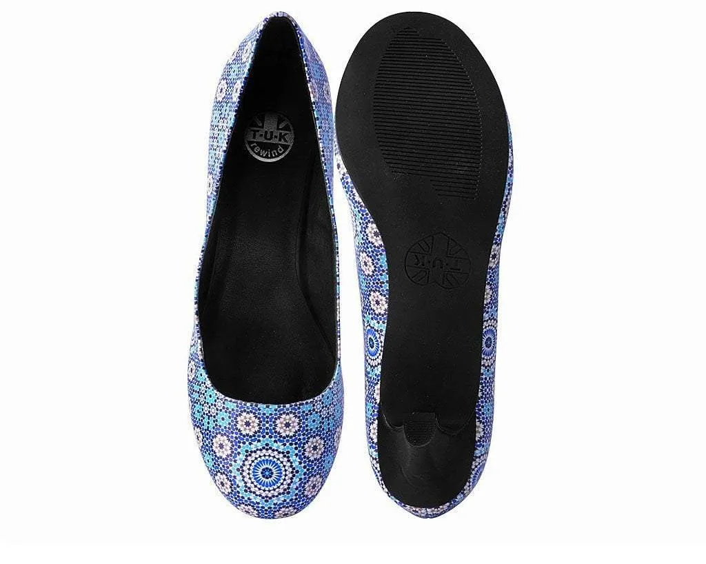 Blue Mosaic Anti-Pop Heel