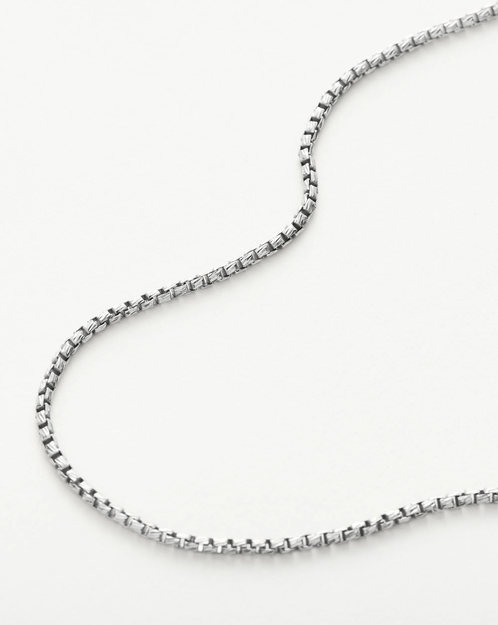 Box Link Chain Necklace | Sterling Silver