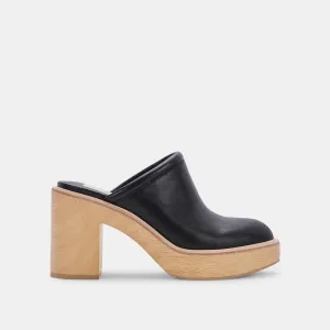 CAMDIN HEELS BLACK LEATHER - re:vita