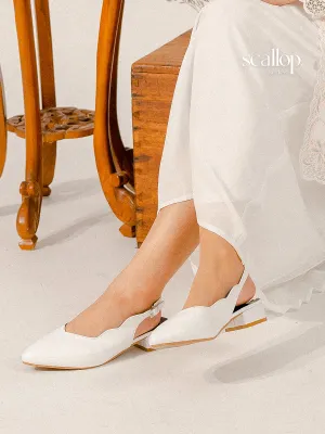 Cape Scallop Slingback Heels