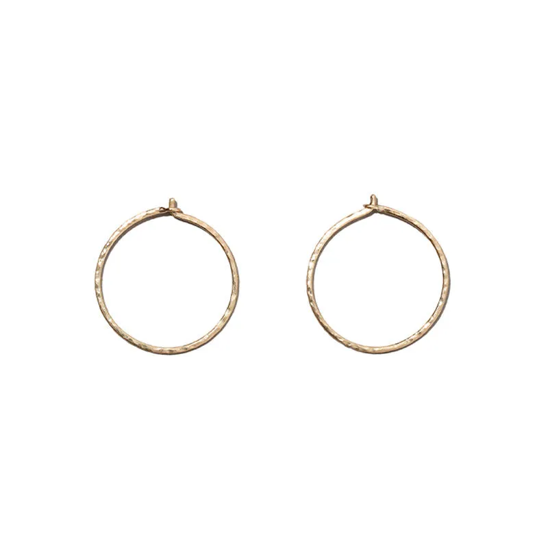 Fine Forged Hoops, Small, Gold