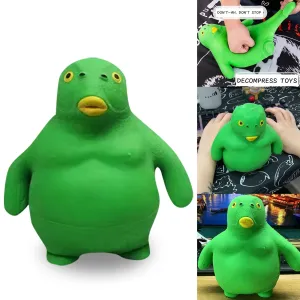 Green Head Fish Silly Fish Decompression Squeeze Toy Slow Rebound Tpr Doll Fidget Stress Relief Toys Kids Interesting Gifts