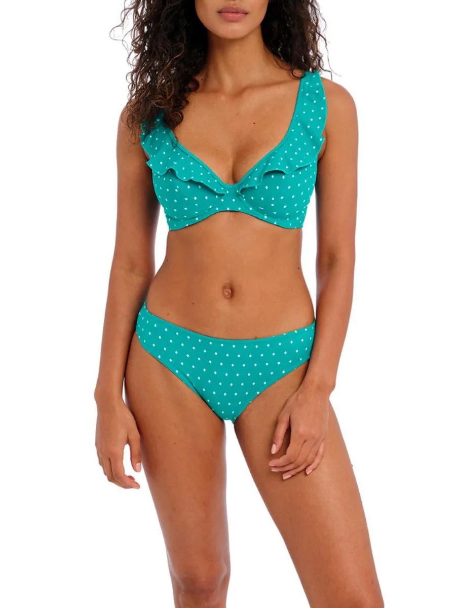 Jewel Cove High Apex Bikini Top - Marine