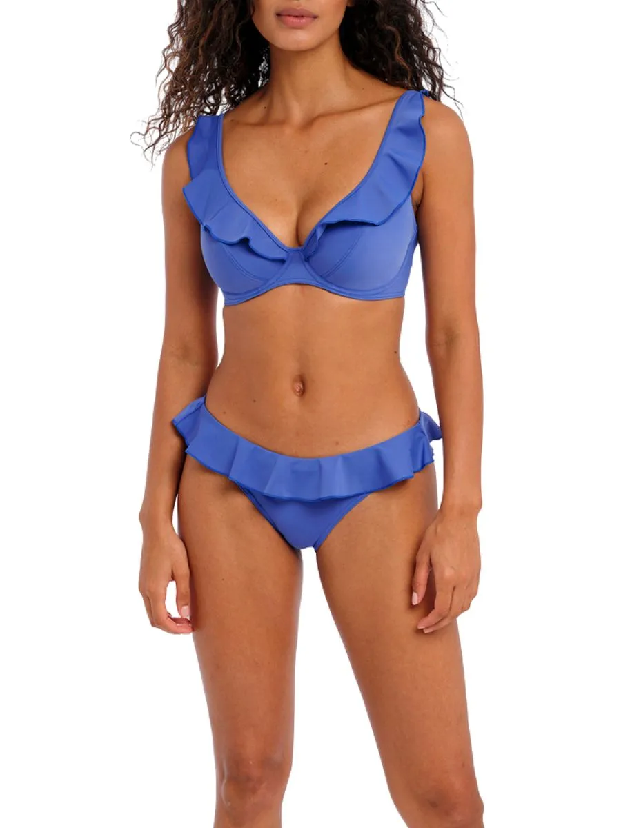 Jewel Cove High Apex Bikini Top - Plain Azure