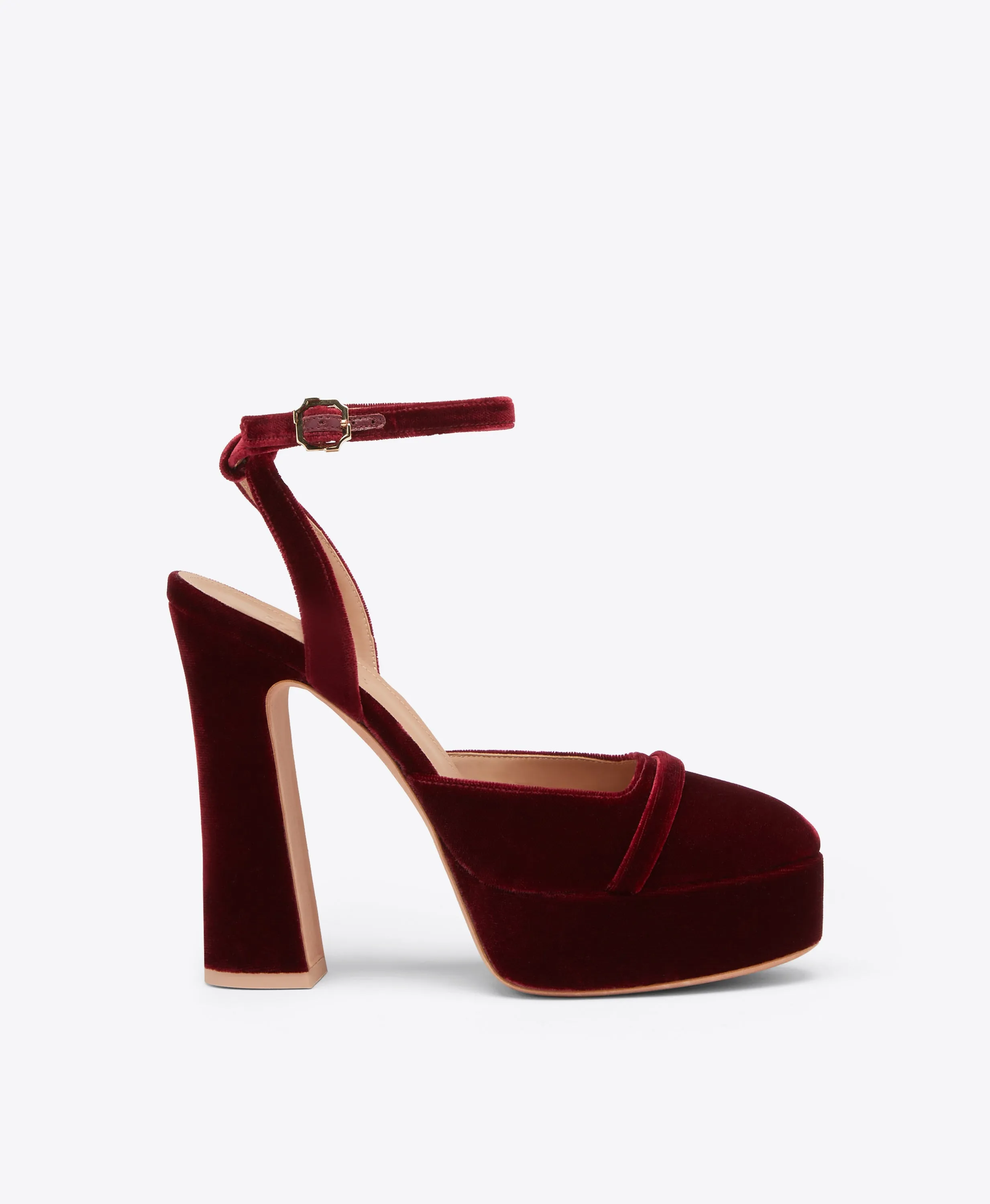 Mora 125 Red Velvet Platforms