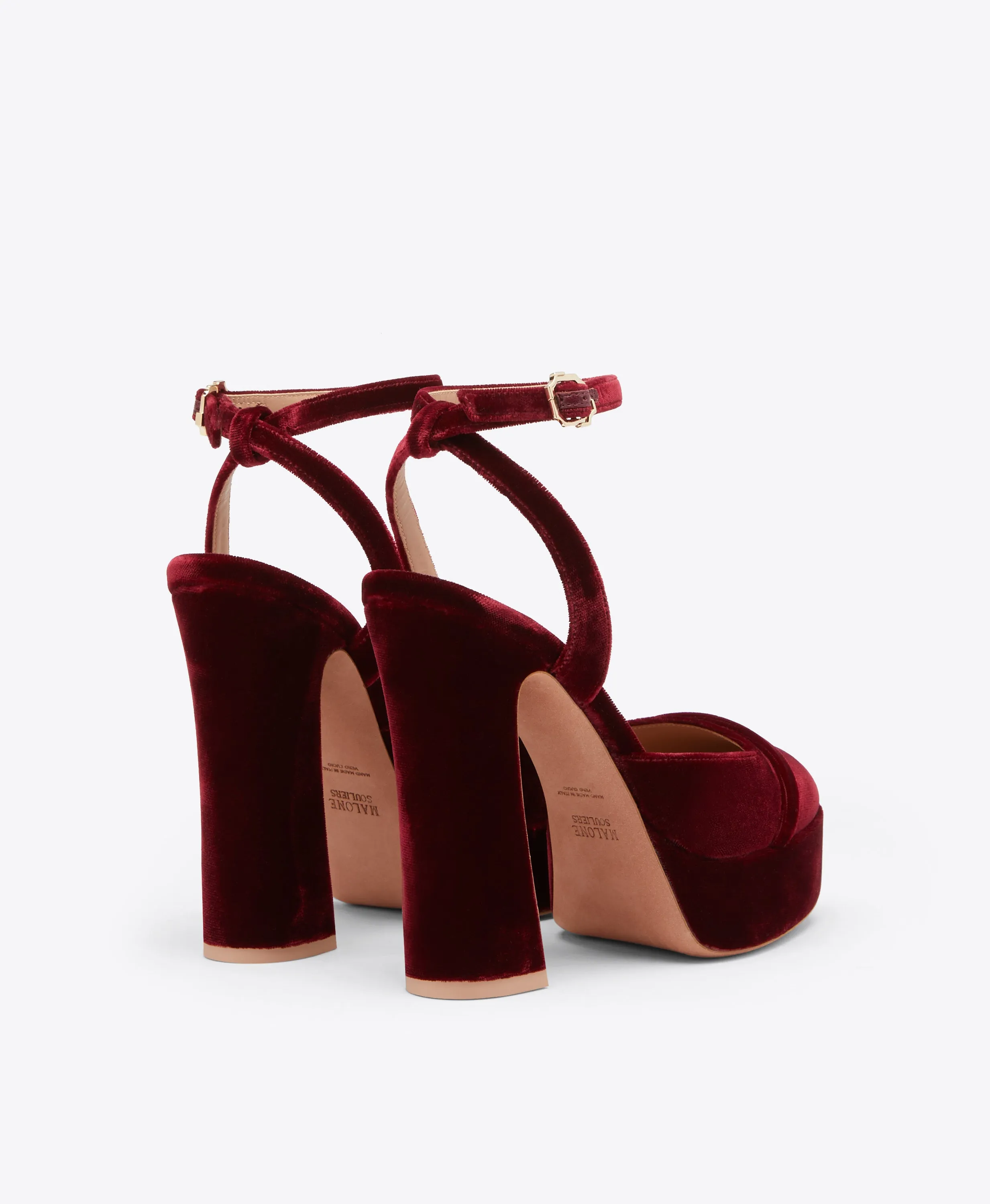 Mora 125 Red Velvet Platforms