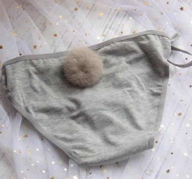 Poofy Bunny Tail Thongs