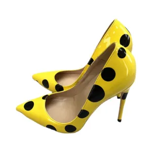 Pre Order:  Polka Dots Printed Pointed-Toe Shoes