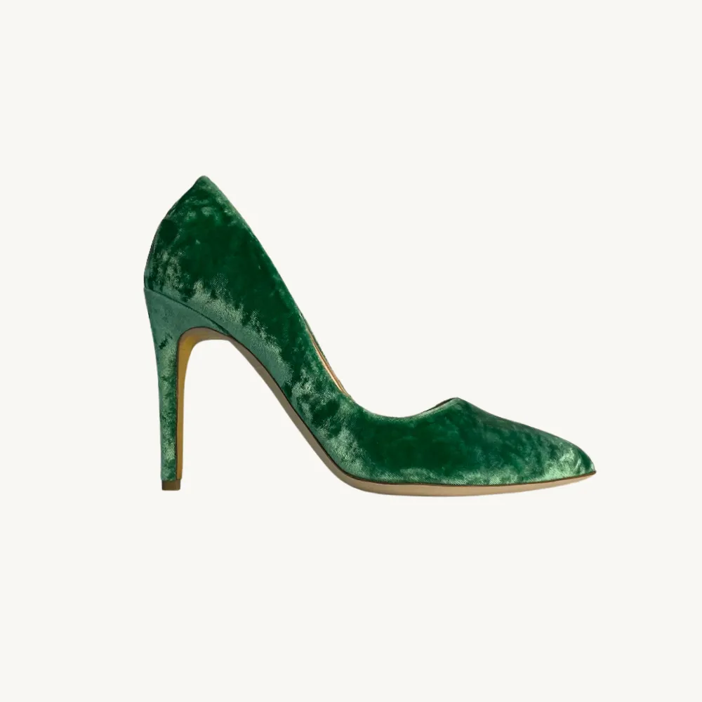 Rupert Sanderson Malory Pump - Green Velvet