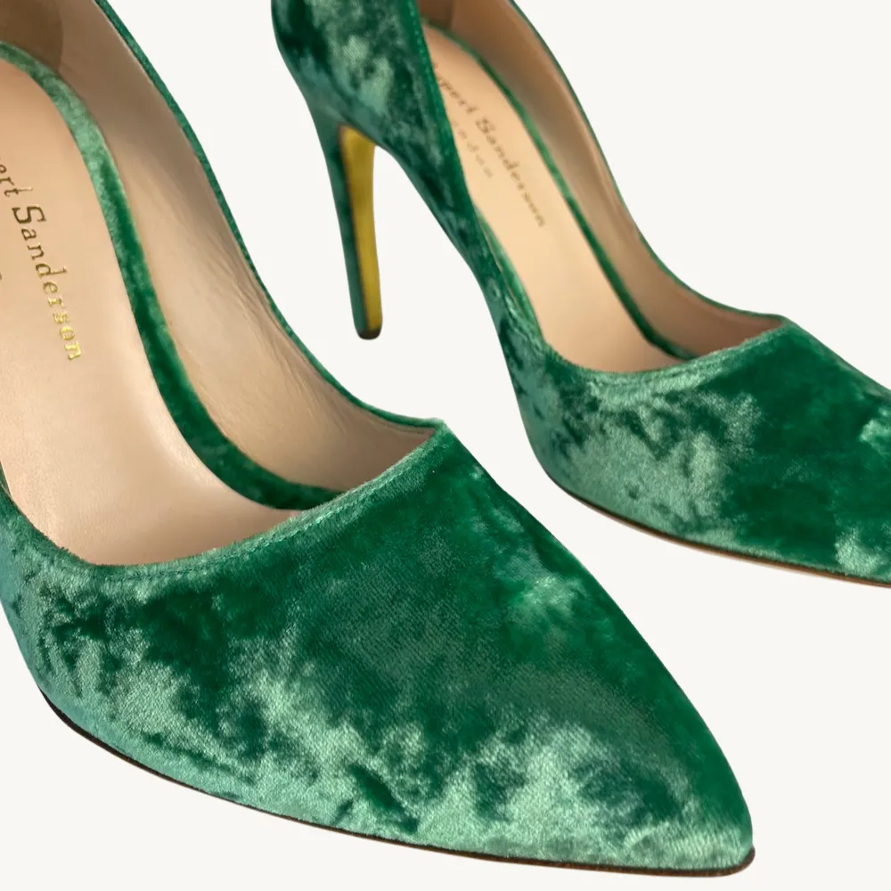 Rupert Sanderson Malory Pump - Green Velvet