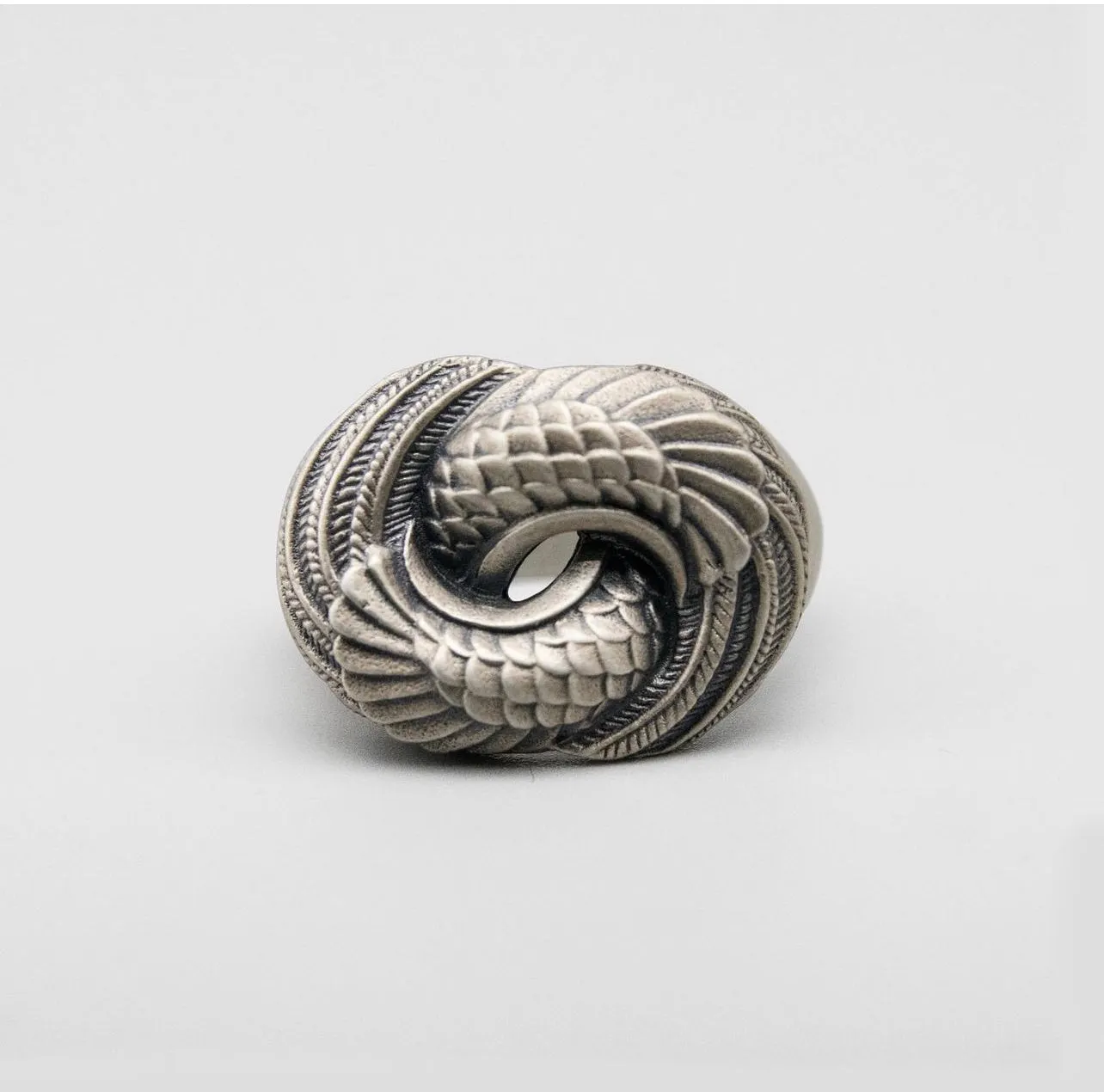 Silver Koi Fish Tail Ring