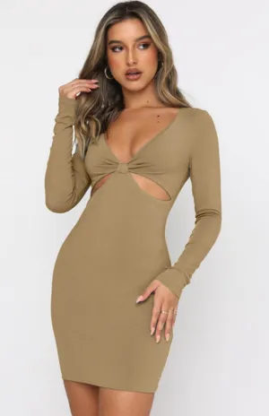 Women's Sexy Deep V-Neck Hollow Slim Long Sleeve Dress Cocktail Party Dress