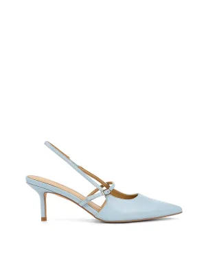 York Slingback Heel - Pale Blue Leather